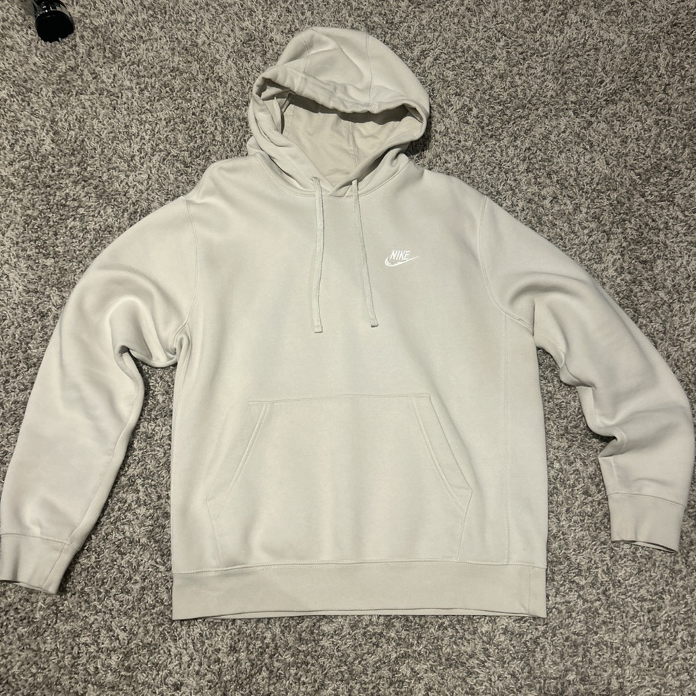 Nike Men's Light Gray Hoodie